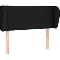 vidaXL Hoofdbord met randen 103x23x78/88 cm stof zwart