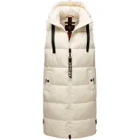 NAVAHOO dames lange bodywarmer Schnuffelchen – Warm & Stijlvol met Capuchon