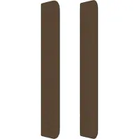 vidaXL Hoofdbord met randen 183x16x118/128 cm stof donkerbruin