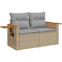 vidaXL Tuinbank Set 10 st 9-Aantal zitplaatsen Beige en Lichtgrijs