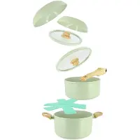 Menastyl Pannenset Superball 8 Stuks Celadon