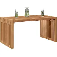 vidaXL Tuin Bijzettafel Bruin 70 x 37,5 x 35,5 cm Massief Teakhout