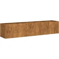 vidaXL Plantenbak roestig 360x80x40 cm weervast staal