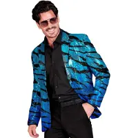 Finidi Paillettencolbert blauwe golven