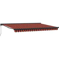 vidaXL Uitschuifbare luifel Oranje en Bruin 450 x 300 x 165 cm