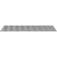 vidaXL Trapmatten 2 st 90 x 40 cm Zilver Aluminium Rechthoekig