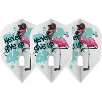 L-Style Champagne Flight L3 Shape Arashi Matsumoto V3 White - Dart Flights