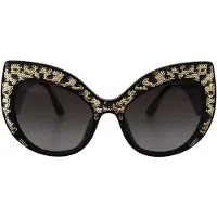 Dolce&Gabbana Zwart Goud Sequins Vlinder Gepolariseerde DG4326 Dames Zonnebril