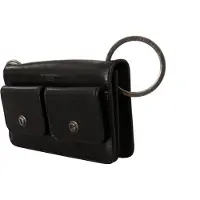Dolce&Gabbana Zwart Leren Polsband Mini Tas Kaarten Bil Flessen Portemonnee voor Mannen