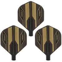 Cuesoul - Tero Flight System AK4 Golden Pattern - Black Standard - Dart Flights