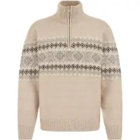 We fashion Trui beige / lichtgrijs / zwart / wit