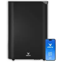 Vibrix DryFlow20 Pro Luchtontvochtiger & Luchtreiniger – 20L per dag – Bediening via App – Ionisator & UV-licht – Wasdroogfunctie – Energiezuinig – Voor Badkamer, Kelder en Zolder – Dehumidifier
