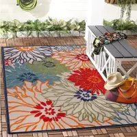Muratap Binnen en buiten vloerkleed floral outdoor laagpolig tapijt 120x170 cm