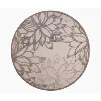 Muratap Binnen en buiten rond vloerkleed floral outdoor laagpolig tapijt 120 cm rond