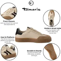 Tamaris Klederdracht schoenen beige / bruin / zwart / zilver