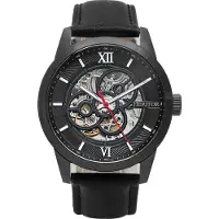 Heritor Automatic Heritor automatisch Jonas-skelethorloge met leren band