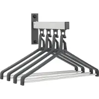 0 0 Wandkapstokelement, 4 kledinghangers