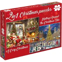 Tucker's Fun Factory A Cosy Christmas & Skating Around the Christmas Tree Puzzel (2x1000 stukjes)