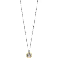 Ti sento Dames Ketting - 925 zilver - Groen - Maat 42 - 34111GG