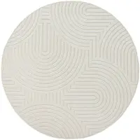 Muratap Berlin outdoor japandi rond - vloerkleed binnen en buiten laagpolig tapijt tuin- 120 cm rond