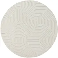 Muratap Berlin outdoor japandi rond - vloerkleed binnen en buiten laagpolig tapijt tuin- 150 cm rond