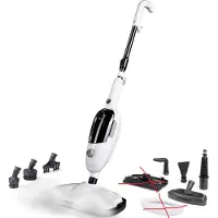 URGOODS - Hoge Druk 2-in-1 Stoomreiniger & Handstomer - Inclusief 8 Opzetstukken - 2 Microvezeldoeken - Multifunctioneel & Hygiënisch - Wit Kunststof
