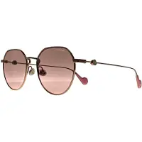 Moncler ML0156-K 28U glanzend roségoud roze bruin zonnebril