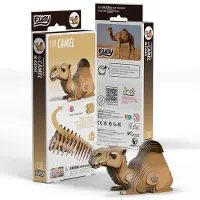 Eugy 3D Puzzel - Kameel - Wilde Dieren - Duurzaam - Verzamel Ze Allemaal - 6 Jaar
