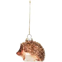 House Vitamin Xmas hanger hedgehog glass 7x5x6cm