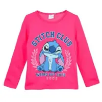 Lilo & Stitch Shirt - Lange Mouw - Stitch Club - Fuchsia - Maat 92/98 (3 jaar)