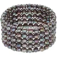 ATELIERS SAINT GERMAIN Armband 5 Rijen Echte Zoetwaterparels 4 mm