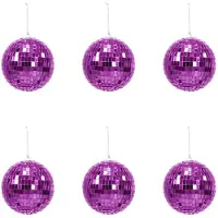House Vitamin Christmas decoration christmas hanger discoball foam set of 6 pink -
