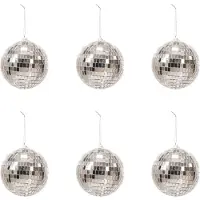 House Vitamin Christmas decoration christmas hanger discoball foam set of 6 silver