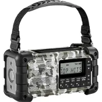 Sangean MMR-99 DAB+ Camo Noodradio DAB+, VHF (FM) AUX, USB, Bluetooth Zonnepaneel, Handslinger, Acculaadfunctie Arctic Camo