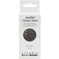 Creativ Company keramiek glazuur zwart spikkel 60ml voor hobby en kunst.