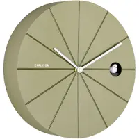 Karlsson wandklok destacado cuckoo olive green w. luxury green- Ø28cm