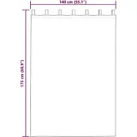 vidaXL Blackout Gordijnen met Ringen 2 st Donkerblauw 175 x 140 cm
