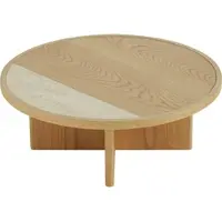 Livin24 Salontafel Maeva Ø80 cm naturel eiken