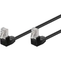 Goobay Patchk CAT5e F/UTP 2x90° bk 2,00m kabel