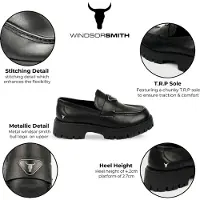Windsor Smith Zwarte Leren Chunky Loafers - Throne