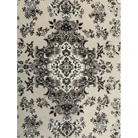 Muratap Nain klassiek medaillon laagpolig oosters vloerkleed vintage tapijt -