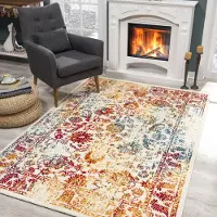 Muratap Vintage van gogh vloerkleed multi laagpolig- 300x300 cm vierkant