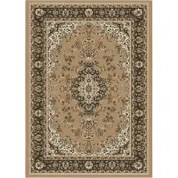 Muratap Nain klassiek medaillon laagpolig oosters vloerkleed vintage tapijt -