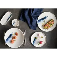Bonna Serveerschaal blue wave porselein 21 cm set van 2