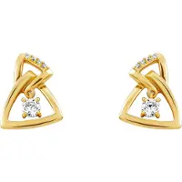 Orphelia 'Santorini' Dames 925 Sterling Zilveren Oorknoppen - Goud ZO-7570/G