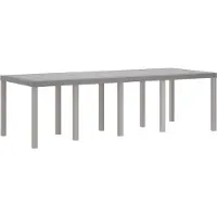 vidaXL Tuin Tafel Lichtgrijs 250 x 100 x 73 cm poly rattan