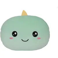Itotal Home&Gifts Pillow Head "HELLO DINO" Medium 40x30x15cm 580g de dino wit - kinderkussen - kussen Kinderkamer - Fun kussens - Sierkussen- zacht kinderkussen - pluche