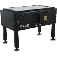 Pegasi Voetbaltafel | Forza Premium Black | Glasplaat | Muntinworp