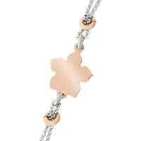 Orphelia 'Dilara' Dames 925 Zilveren Armband - Zilver/Roze ZA-7184