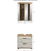 Furnilux Scout badkamercombinatie kasjmier mat mdf tz evoke oak nb